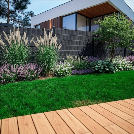 Material De Gard De Grădină Din PVC 19cm 20 Bucăți Gri