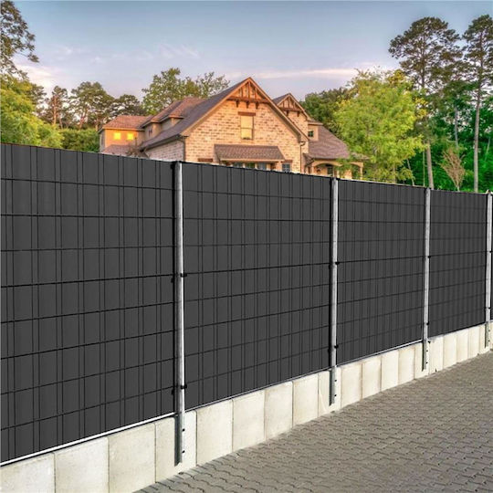 Material De Gard De Grădină Din PVC 19cm 20 Bucăți Gri