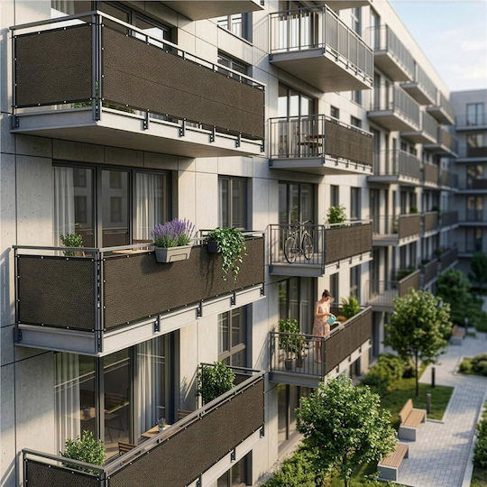 Мрежа / Плат Сенник Кафяв 1x5м 180гр/м²