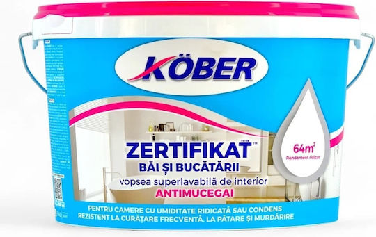 Waschbare Innen- und Außenfarbe 4l Badezimmer Küche Anti-Schimmel Super Waschbar