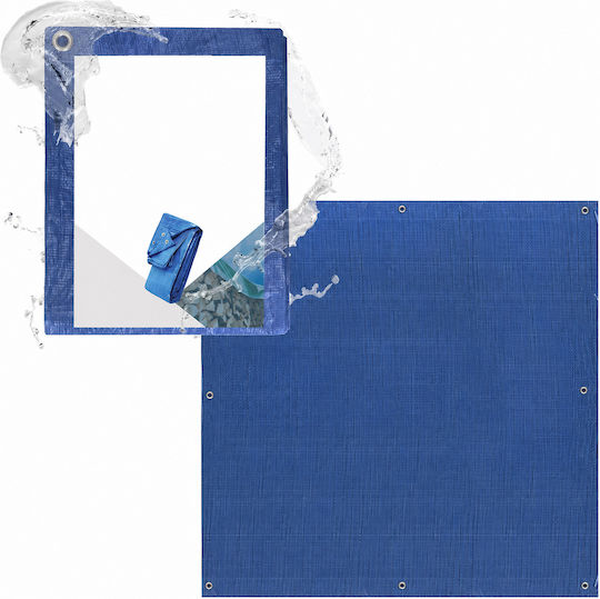 Round Waterproof Tarpaulin 60gr/m² With Diameter 2m Light Type Blue
