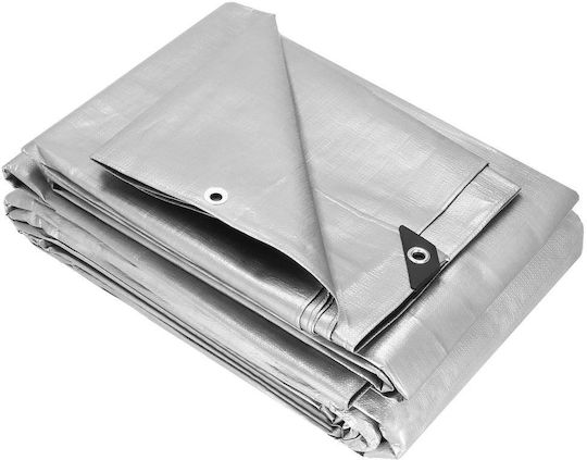 Στρογγυλός Αδιάβροχος Μουσαμάς 270gr/m² με Διάμετρο 6μ. Βαρέως Τύπου Γκρι