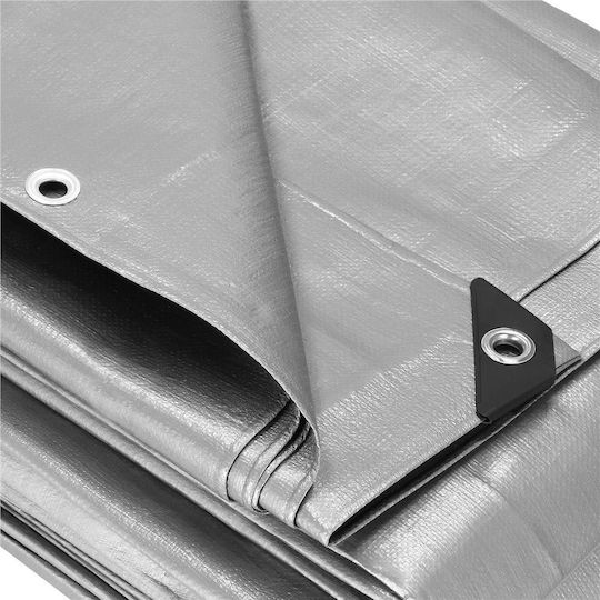 Στρογγυλός Αδιάβροχος Μουσαμάς 270gr/m² με Διάμετρο 6μ. Βαρέως Τύπου Γκρι
