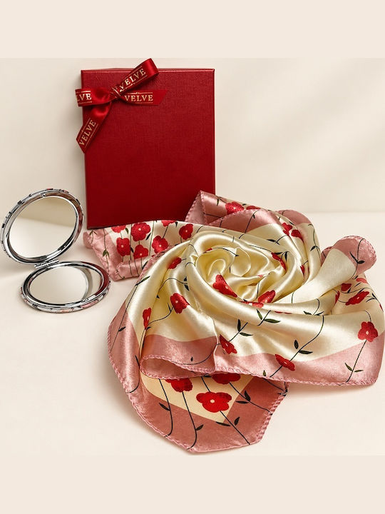 Velve Damen Seidenschal Rosa