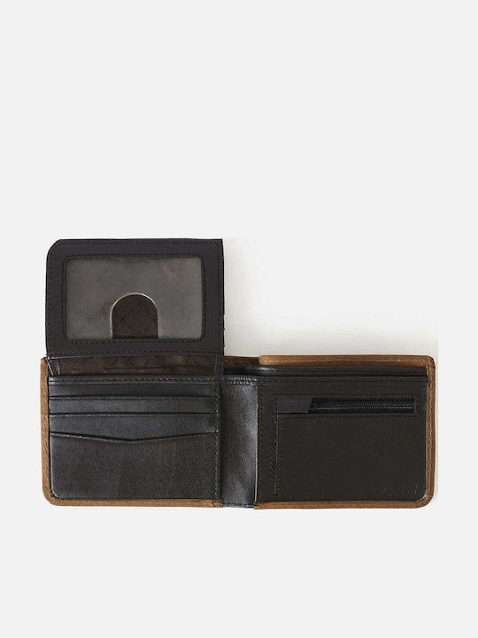 Leather Men's Wallet with RFID Tabac Brown