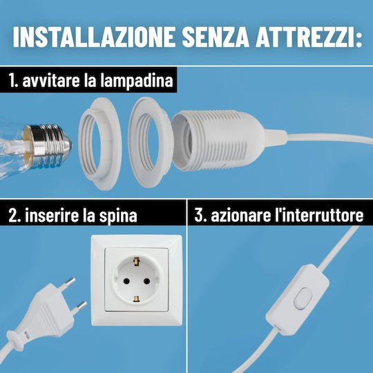 Adaptor de extensie pentru dulie E27 gri