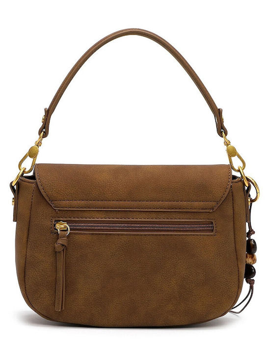 Malou Damenhandtasche Crossbody Schulter Wildleder Braun