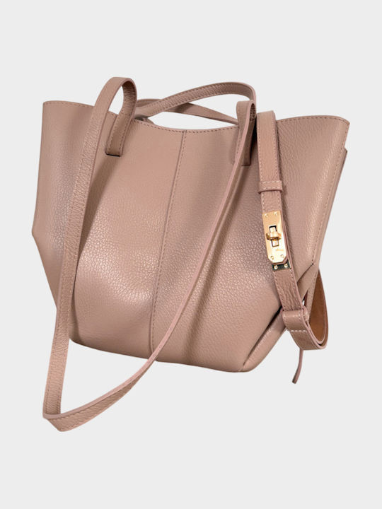 Leather Women's Ecru Handbag