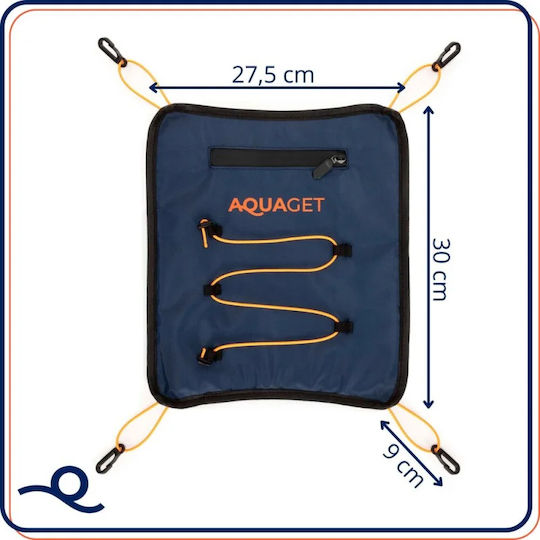 Geantă Impermeabilă Accesorii SUP Buzunar Telefon Sistem De Prindere Cu Corzi Elastice 28x30 Cm Albastru Marin