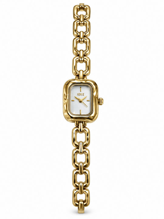 Ieke Damenuhr Batterie mit Metallarmband Gold/Silber