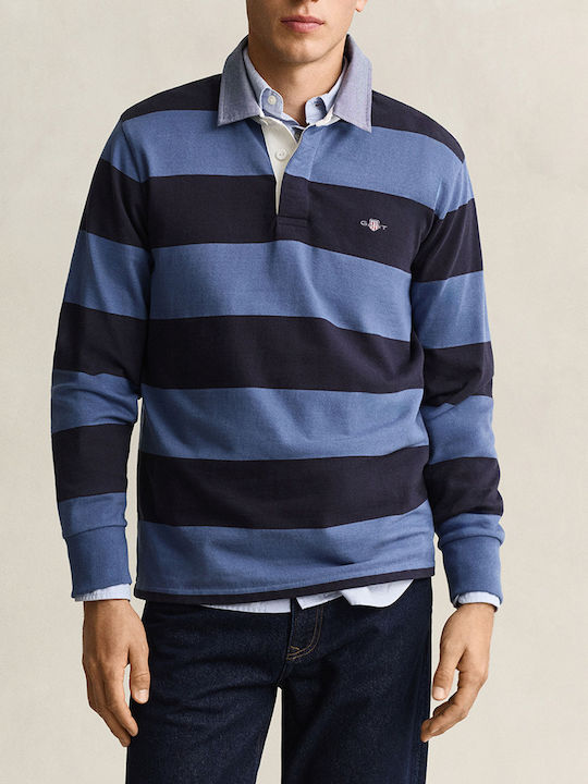 Gant Gant Polo Langarm Bluse Blau