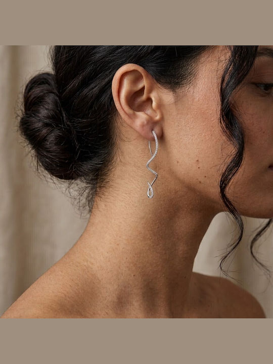 Earrings Platinum Plated Silver 925° Code Shk002311