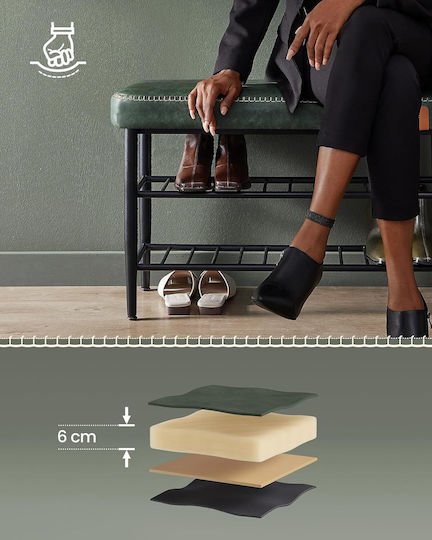 Mobilier Hol cu Suport pentru Pantofi și Bancă Green 80x30x50cm