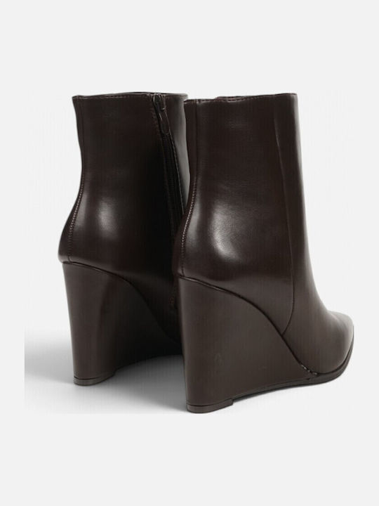 Women's Ankle Boots with Platform Brown