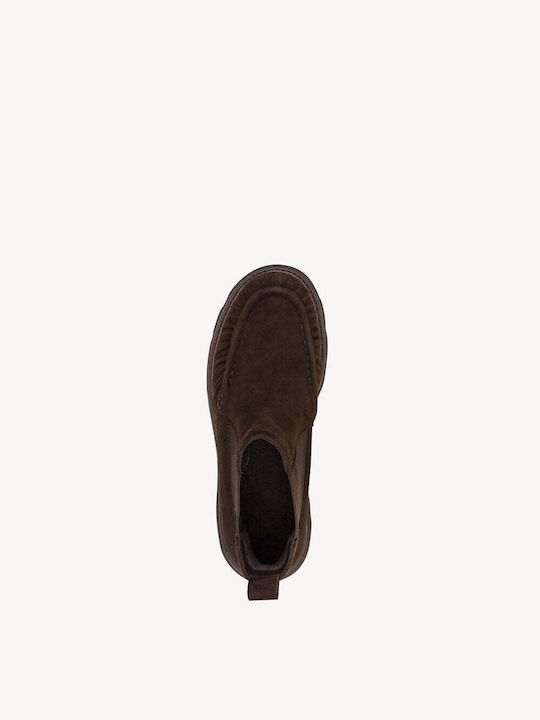 Leather Women's Ankle Boots Brown