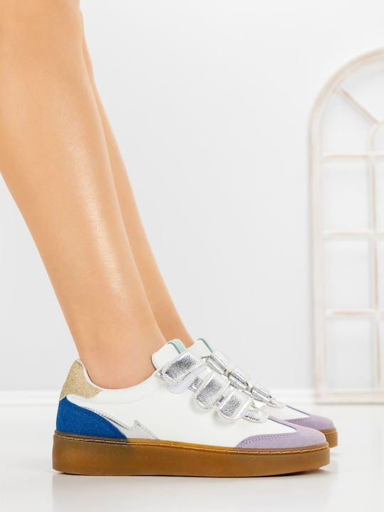Adidași Flatforms Pentru Femei Argintii