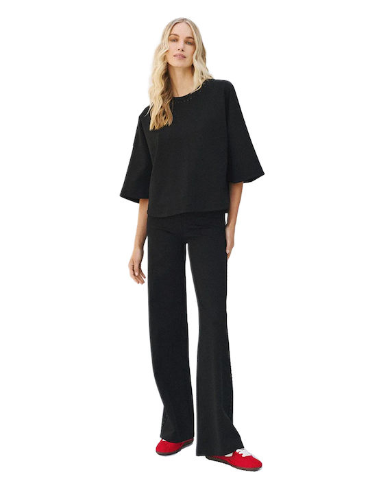 Damenhose in Gerader Schnitt Schwarz