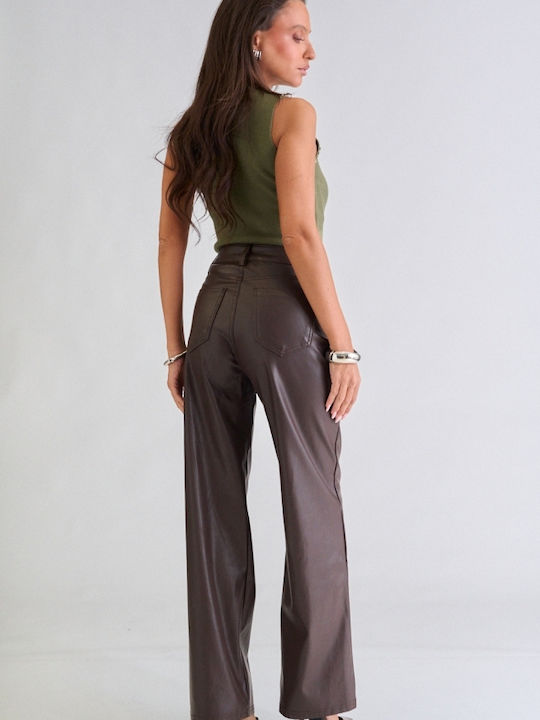 Damen Leder Pantaloona Braun Dunkel