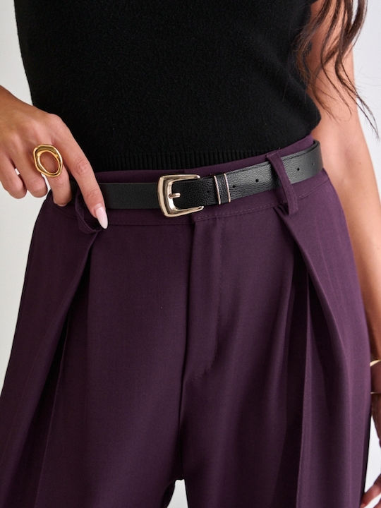 Damen Hochbund Stoffhose Burgundisch
