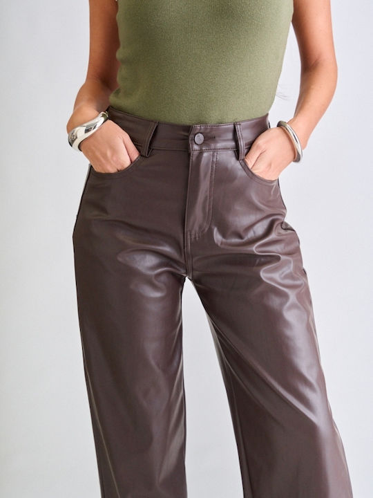 Damen Leder Pantaloona Braun Dunkel