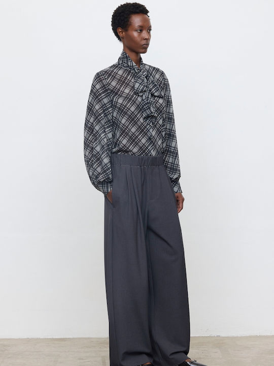 Damenhose mit Gummiband Grau