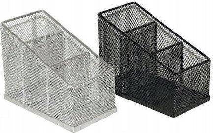 Metal Pencil Holder in Silver Colour 7.5x12x14.5cm 1pc