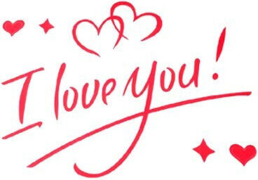 I Love You Sticker Flippy Love Theme 21x29 Cm Red