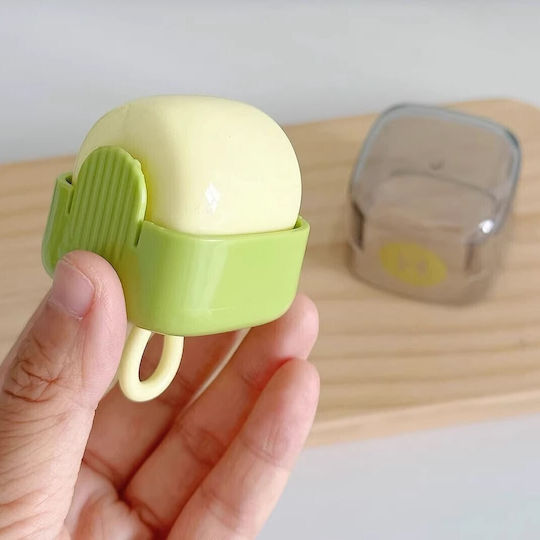Rola pentru Scame Flippy Lavabilă Îndepărtător de Scame Cubică din Plastic Portabilă Drăguță 6 X 4.3 X 4.3 Cm Verde Matcha
