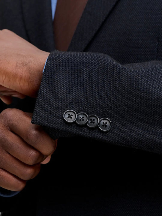 Sacou de iarnă pentru bărbați cu croială slim Dark Navy