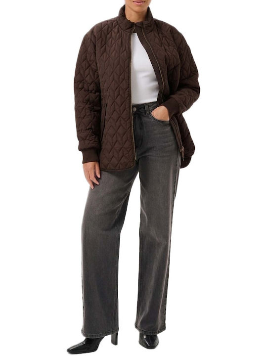 Kaffe Women's Jacket for Winter Brown
