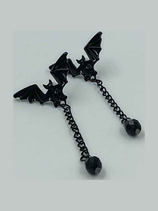 Γυναικεία Gothic Σκουλαρίκια Νυχτερίδα Μαύρα Suga Style
