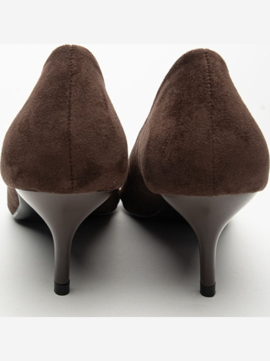 Suede Γόβες Καφέ