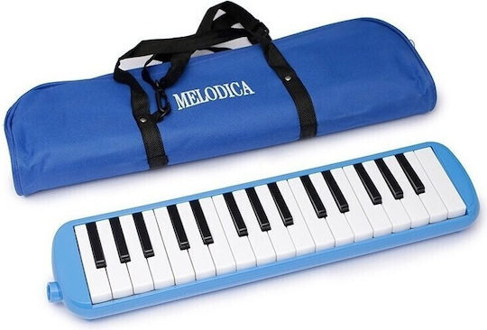 Melodika 32 Tasten Flippy Abs Anfänger 45 X 13 X 7 Cm Inklusive Koffer Bläser Blau