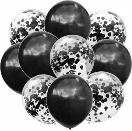 Set 10 Latex Luftballons Schwarz 25cm