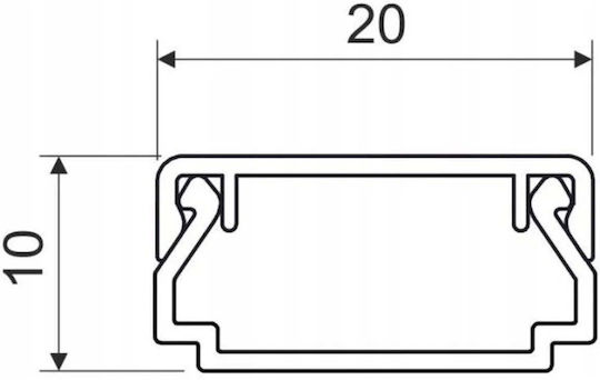 Kopos Kolin Cable Channel with Perforated Stand Made of Black Plastic 2m