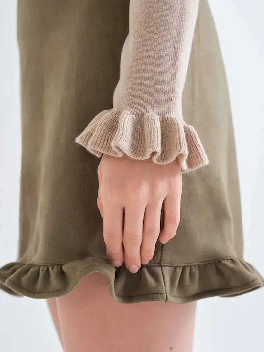 High Waist Mini Skirt Olive