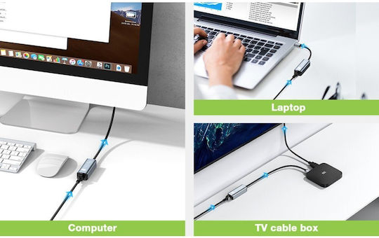 Techly Αντάπτορας Δικτύου USB με Ενσύρματη Σύνδεση Ethernet