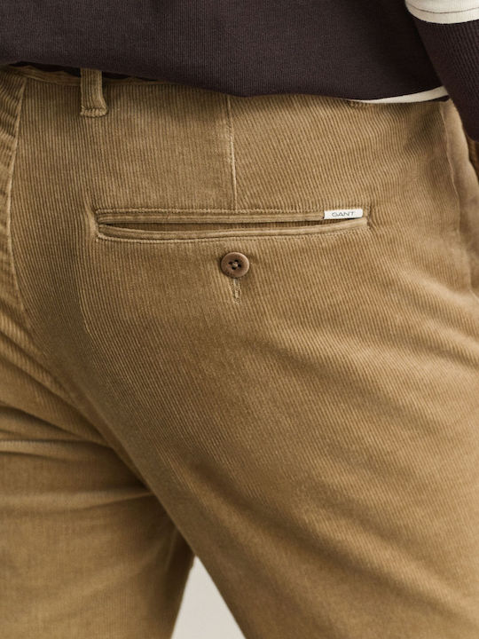Ανδρικό Παντελόνι Chino Ελαστικό Slim Fit Light Taupe