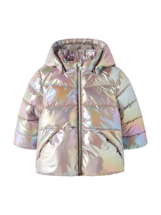 Kids Quilted Short Hooded Jacket Fungi