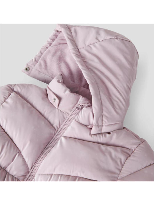 Kinderjacken & Winterjacken Gesteppt Lang mit Kapuze Flieder Ice