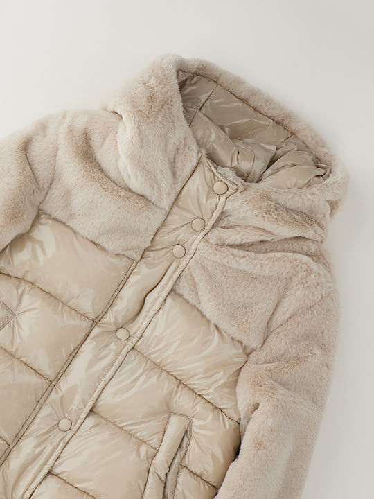 Kids Coat Short Beige
