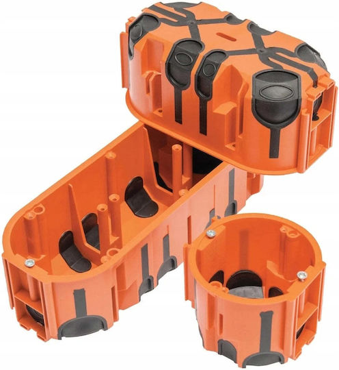 PAWBOL Gemauertes Anschlussdosen IP30 in Orange Farbe 80 Stück