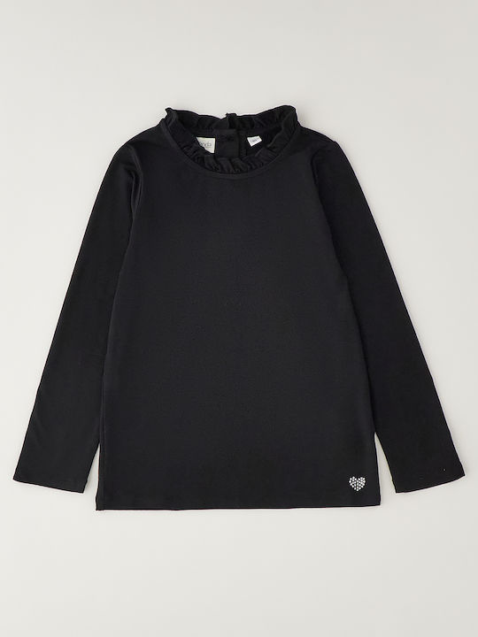 Kinderoberteile Rollkragenpullover Langärmelig Schwarz