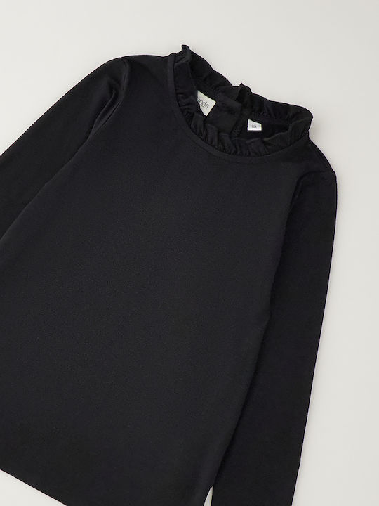 Kinderoberteile Rollkragenpullover Langärmelig Schwarz