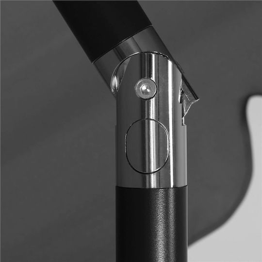 Umbrelă Pătrată Metalică Gri 1.95x1.22m