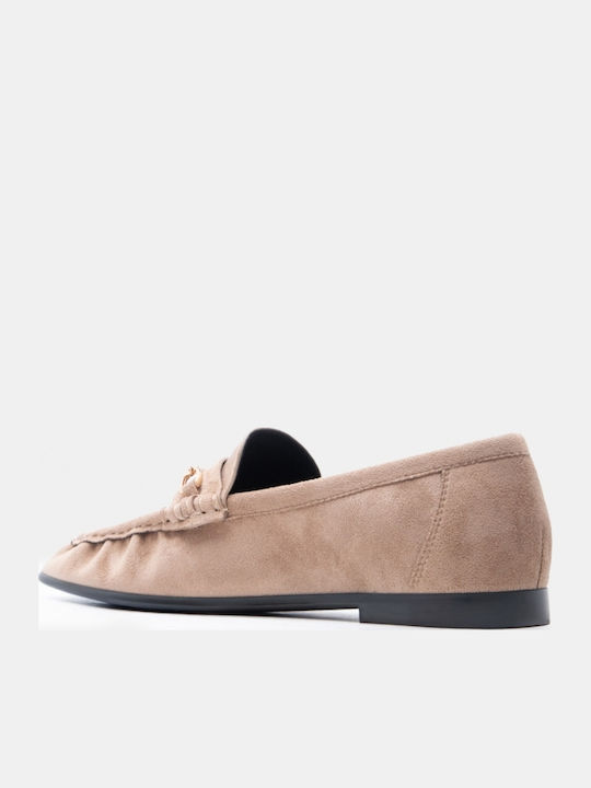 Women's Loafers In Beige Color