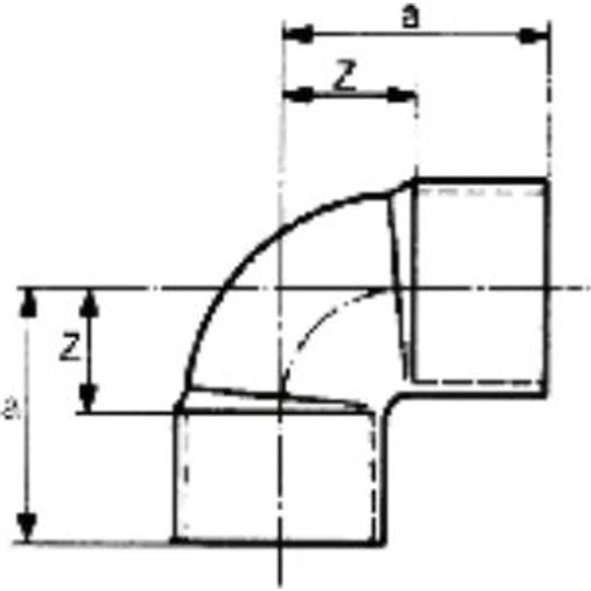 Conex Copper 90° Double Socket Pipe Elbow Fitting Series 5000 18mm 5090018000000