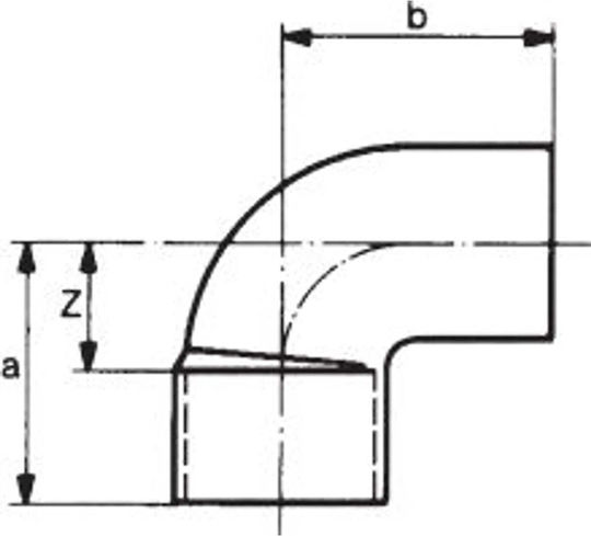 Conex Copper 90° Single Socket Pipe Elbow Fitting Series 5000 22mm 5092022000000