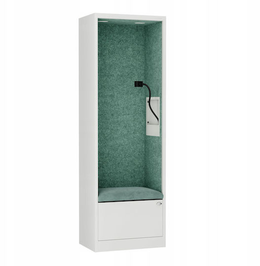 Jan Nowak Cabină Acustică Sally Mentalbox 600 Mm Corp Alb Scaun Verde