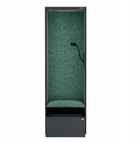 Cabină Acustică Jan Nowak Sally Mentalbox 600 Mm Corp Antracit Scaun Verde